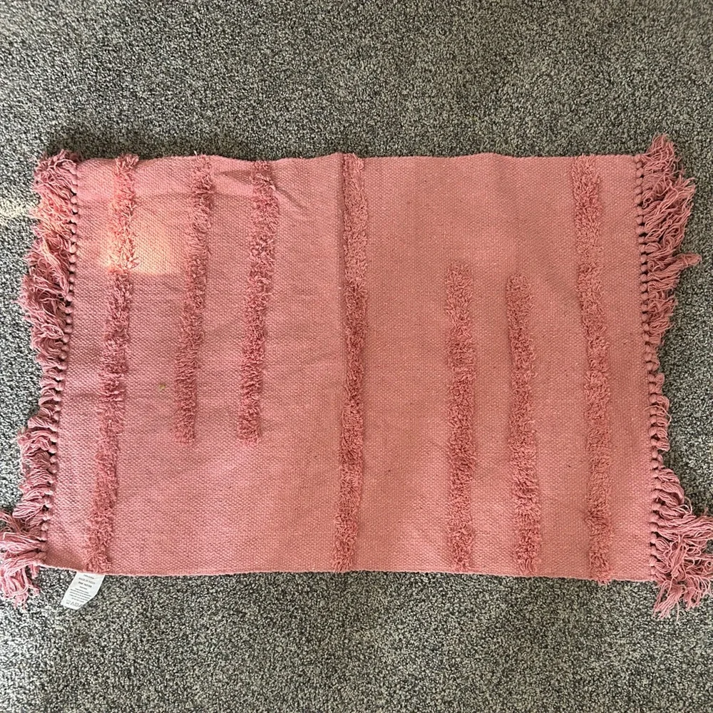 Pink bath mat